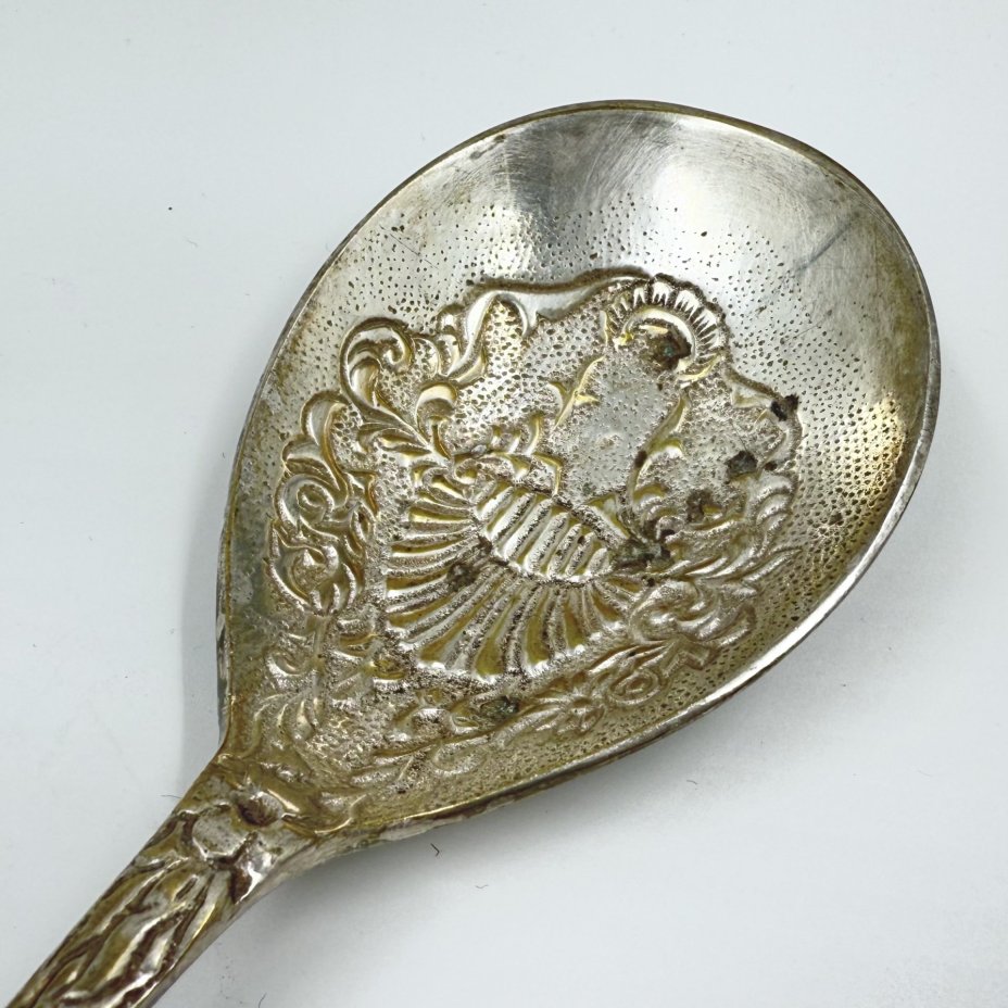Большая сервировочная ложка с флоральным декором, металл, Европа, 1970-1990 гг.