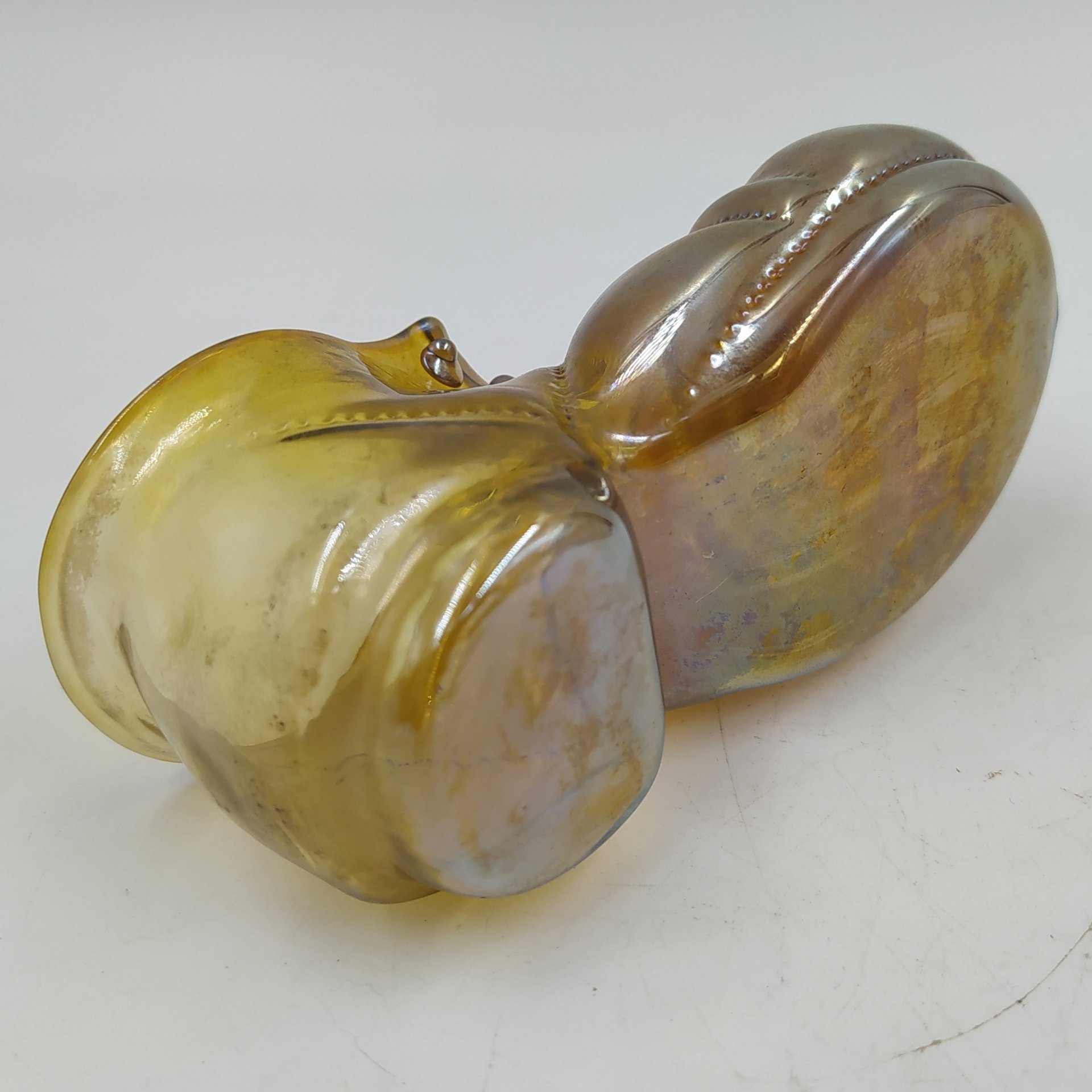 Пепельница "Башмачок", стекло, люстр, СССР, 1970-1990 гг.