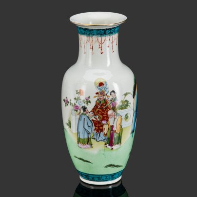 [Символы благополучия и долголетия] Ваза "Подношения императору"