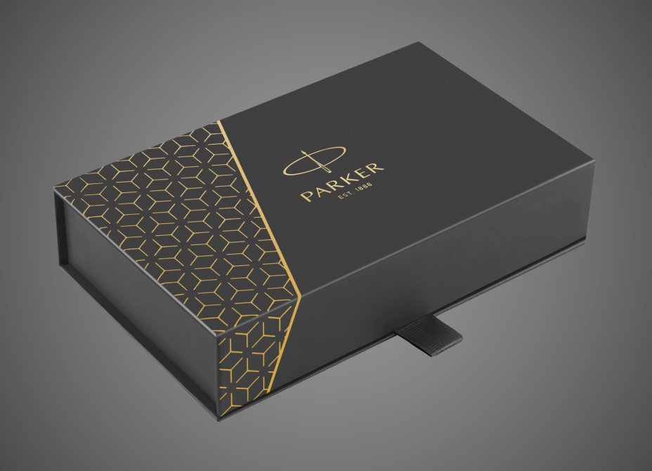 Набор из 2х ручек и чехла в подарочной коробке Parker "IM Stainless Steel CT". Шариковая и перьевая ручки, чехол экокожа, чернила син., стержень М, Лаки и смолы: лак, латунь