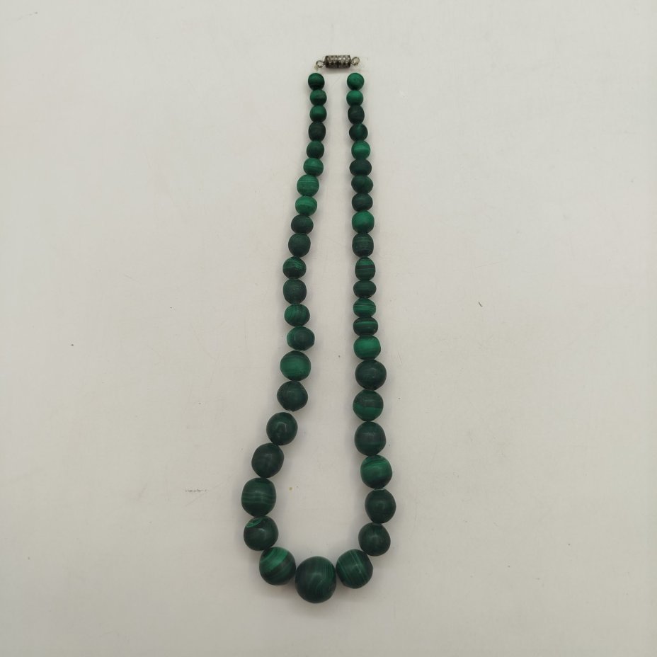 Бусы с бусинами округлой формы, натуральный камень, металл, СССР, 1970-1990 гг.