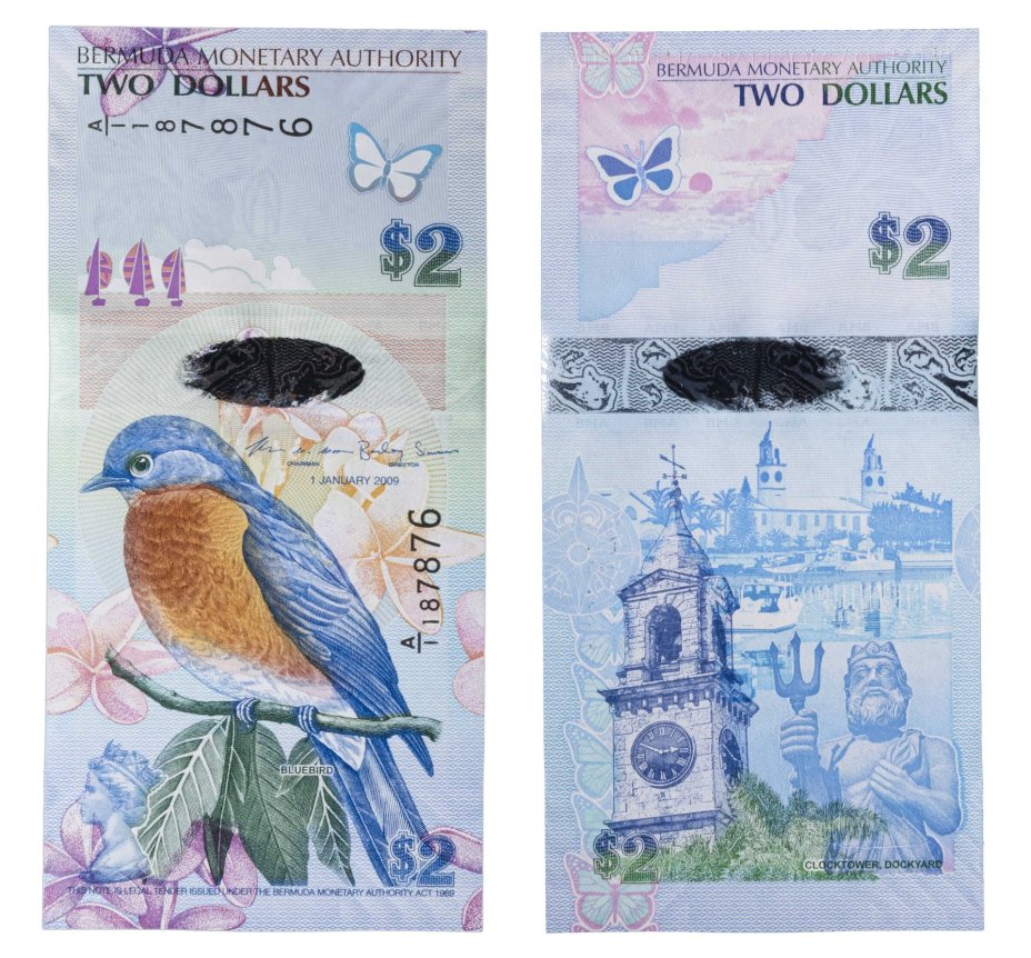 Бермудские острова 2 доллара 2009 (Pick 57b)