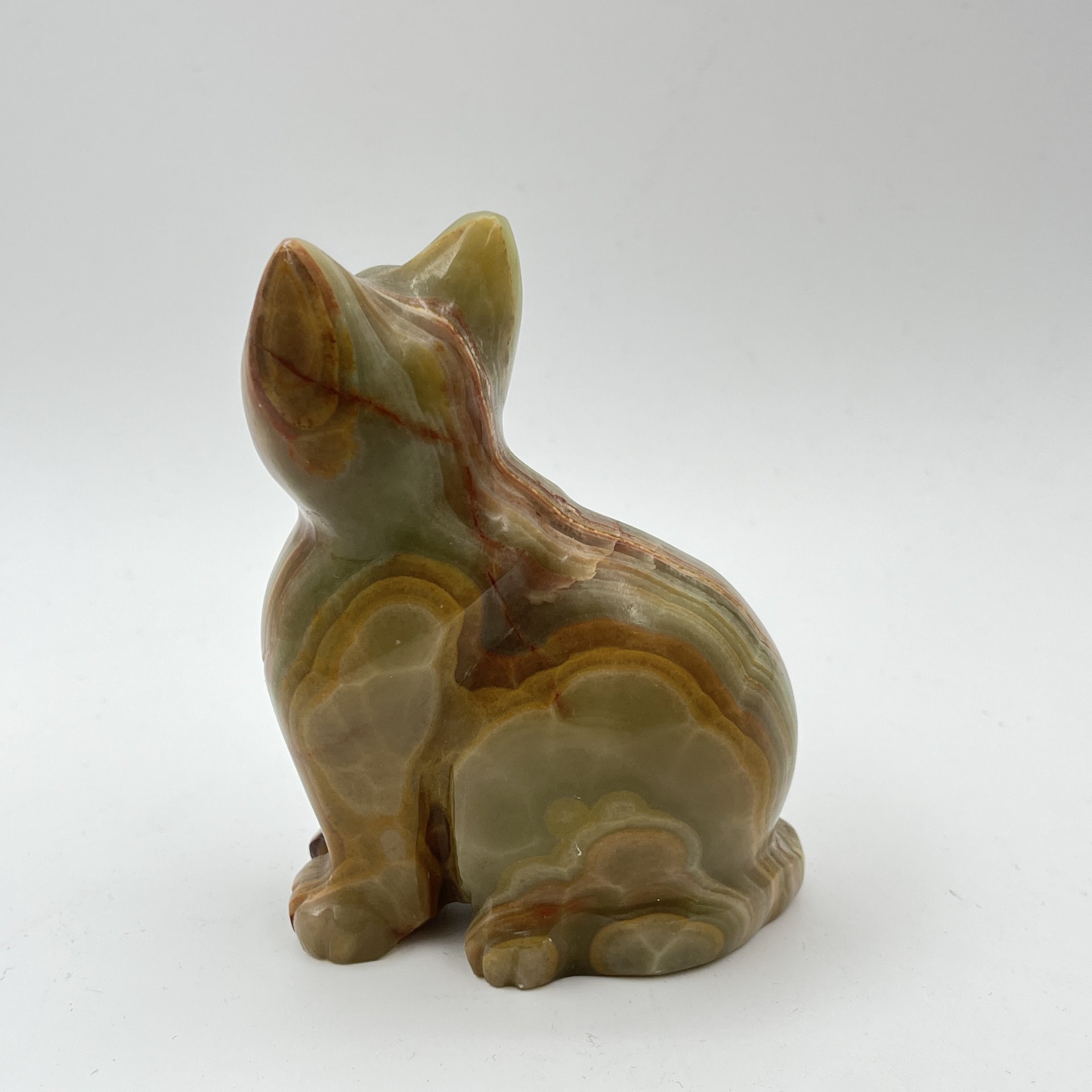 Статуэтка "Котёнок", натуральный камень (оникс), резьба, Азия, 2000-2015 гг.