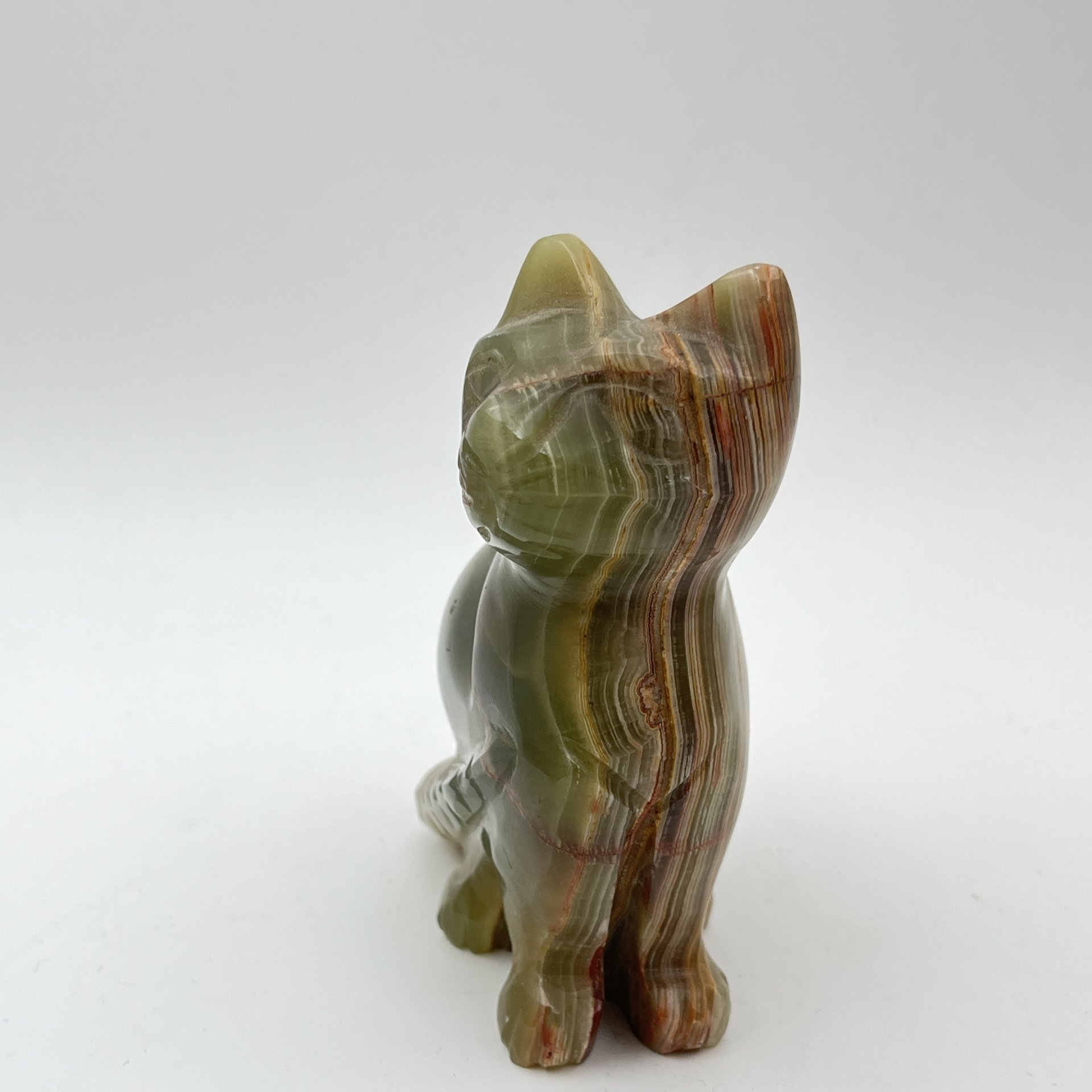 Статуэтка "Котёнок", натуральный камень (оникс), резьба, Азия, 2000-2015 гг.