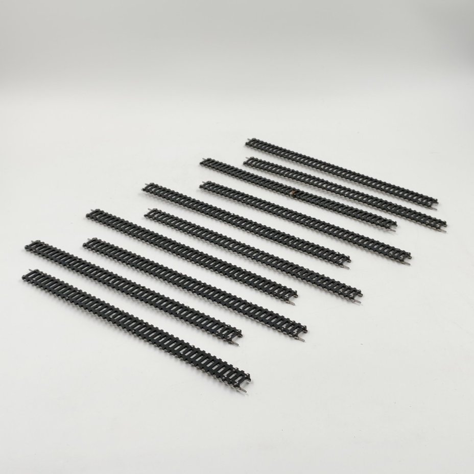 Набор из 10-ти длинных рельс для игрушечной железной дороги, металл, пластмасса, Piko, ГДР, 1970-1980 гг., Piko