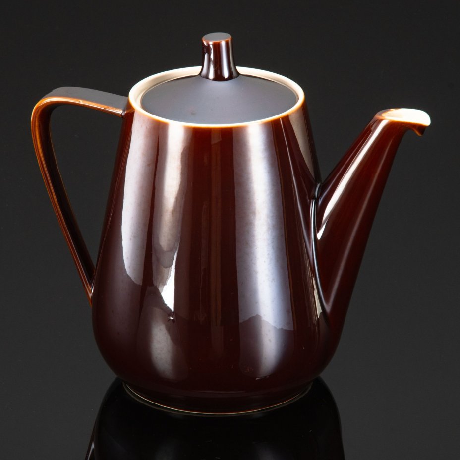 Чайник с лаконичным декором, керамика, глазурь, Villeroy & Boch, Люксембург, 1960-1980 гг.