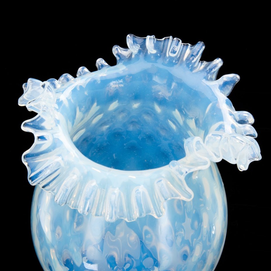 Лампа настольная, стекло, опаловое, металл, Западная Европа, 1900-1920 гг.