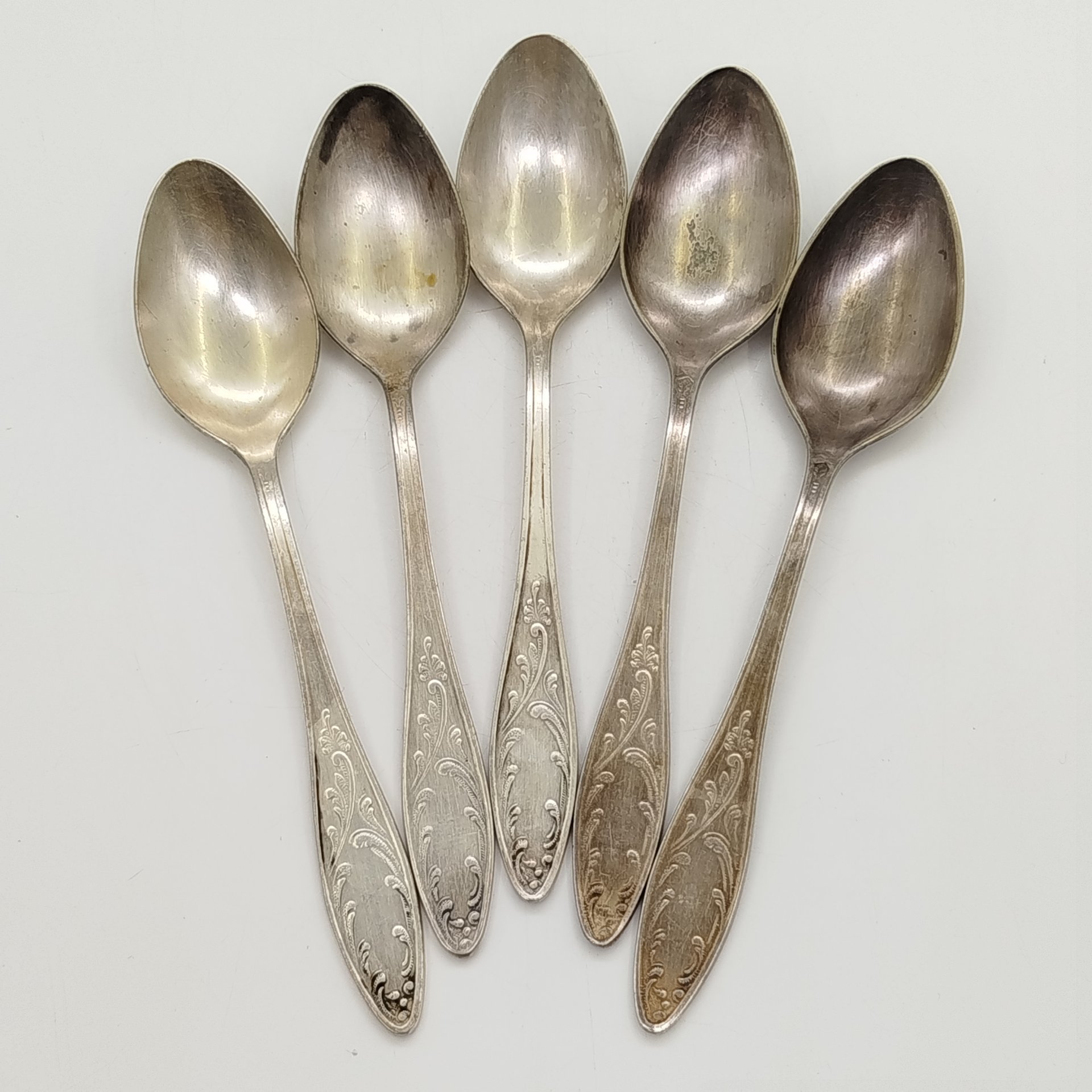 Набор из 5-ти десертных ложек "Пламя"