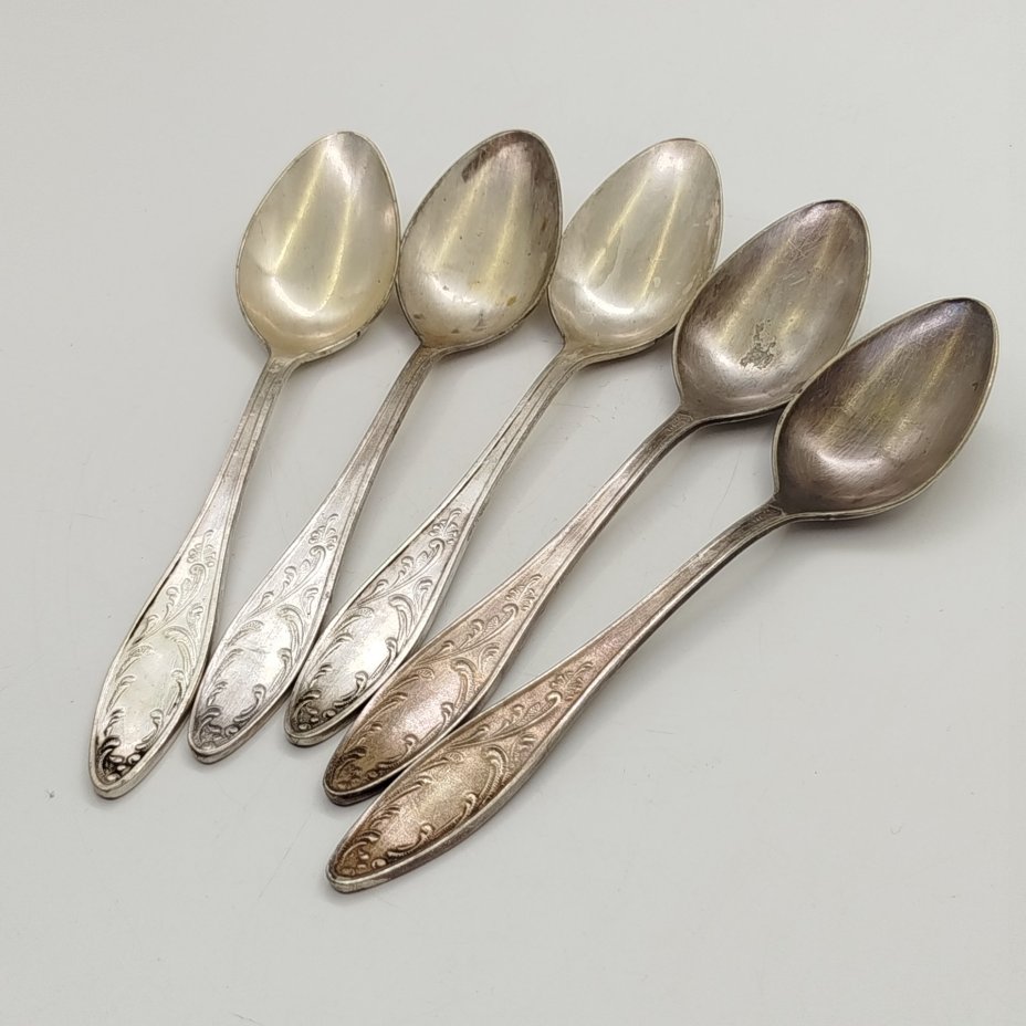 Набор из 5-ти десертных ложек "Пламя"