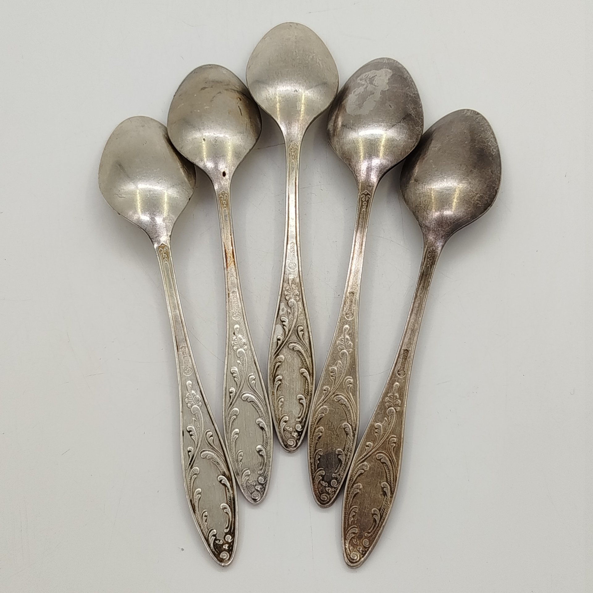 Набор из 5-ти десертных ложек "Пламя"