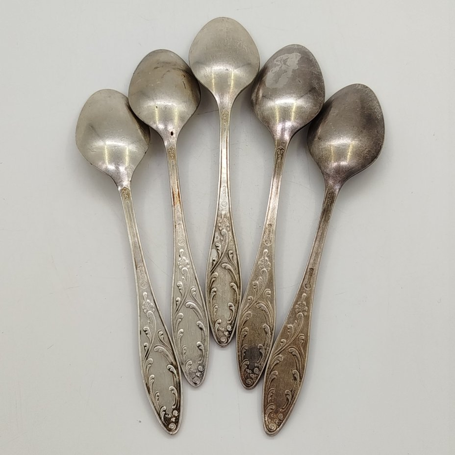 Набор из 5-ти десертных ложек "Пламя"