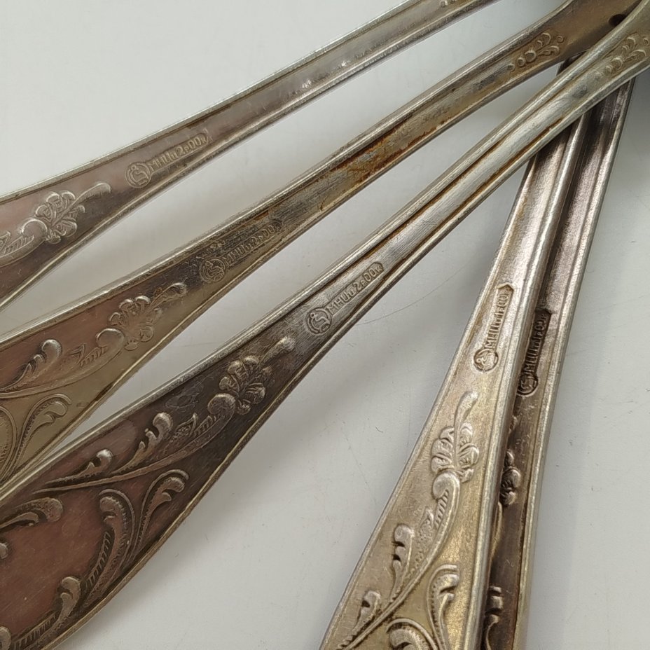 Набор из 5-ти десертных ложек "Пламя"