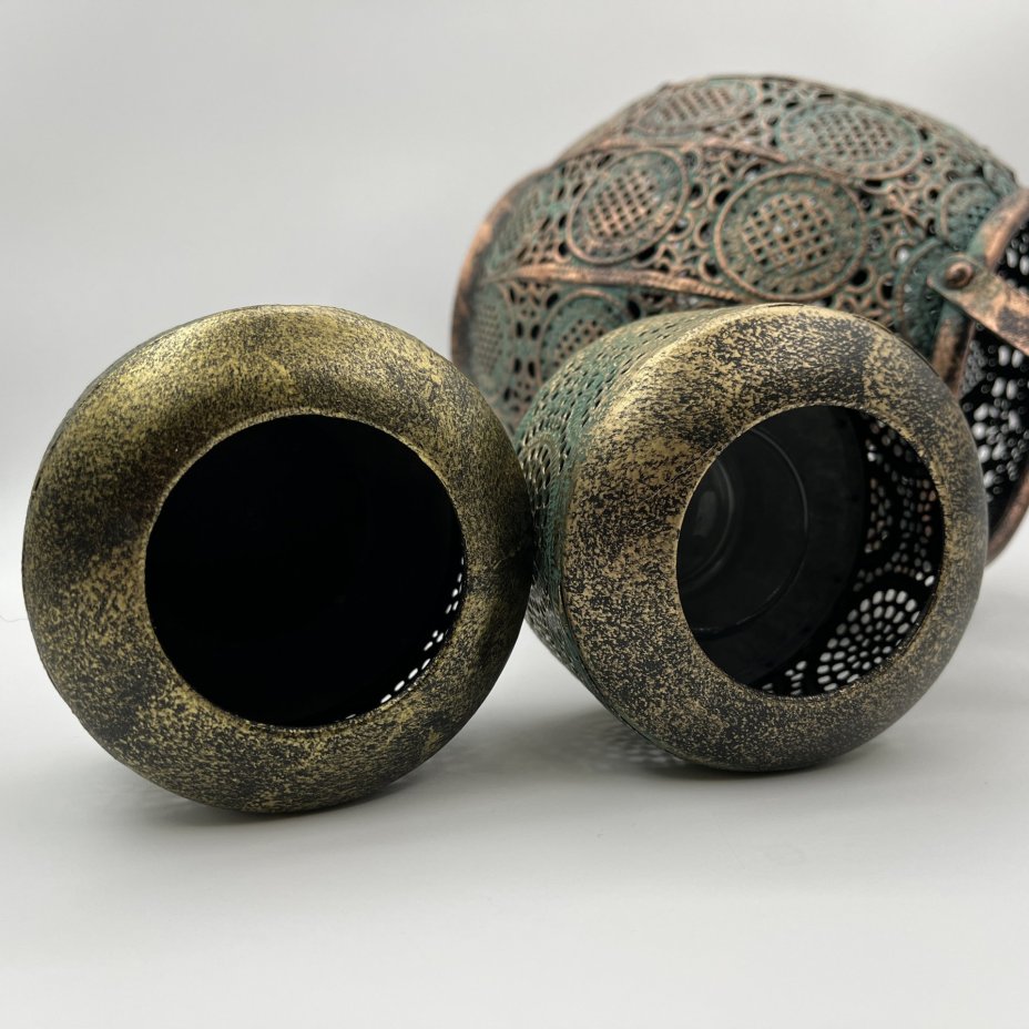 Набор ажурных подсвечников в виде фонариков (3 шт.)