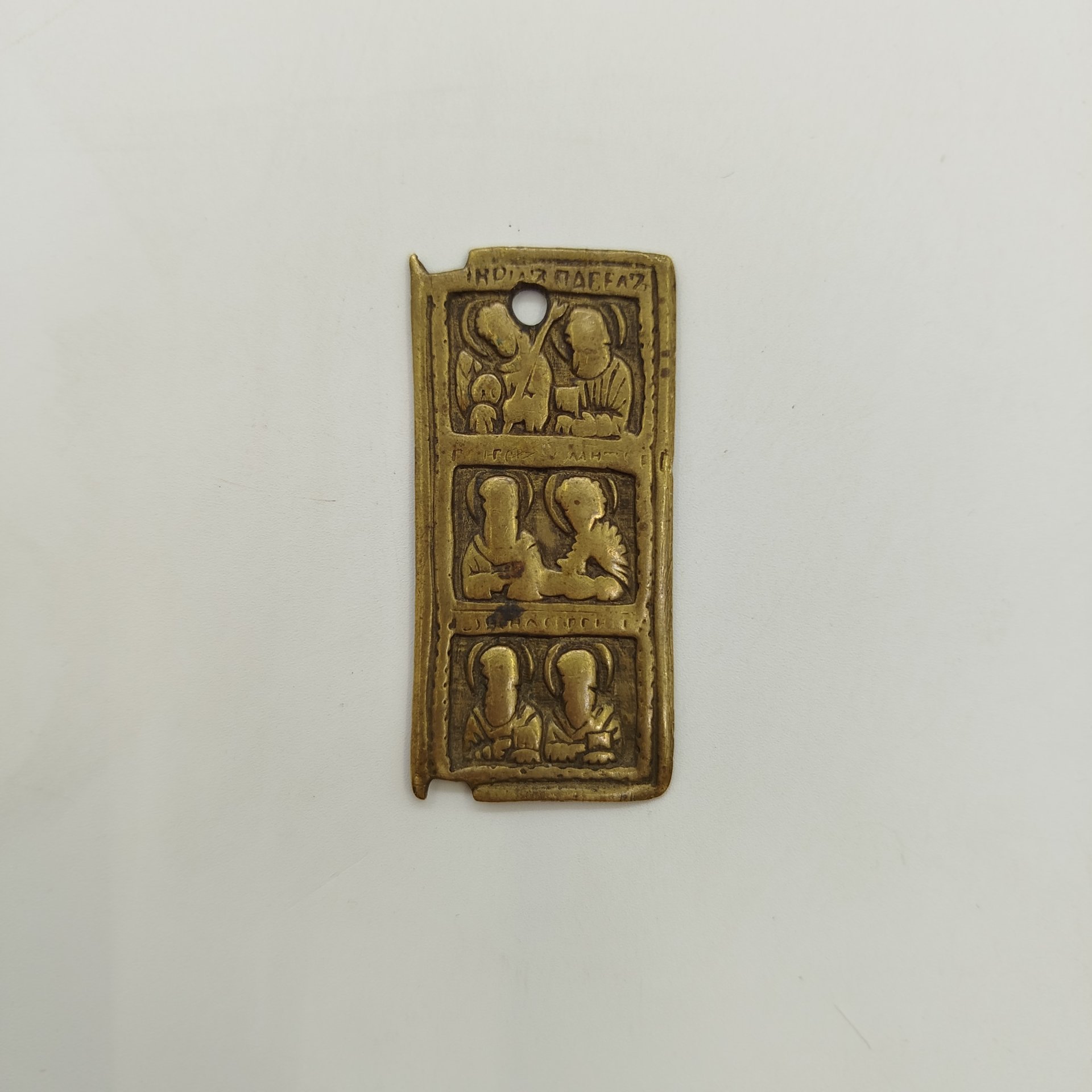 Набор из 2 створок складня, латунь, эмаль, Российская империя, 1850-1900 гг.