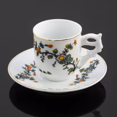 Миниатюра чайная пара, мануфактура "Decoration d'Artiste", Decoration d'Artiste