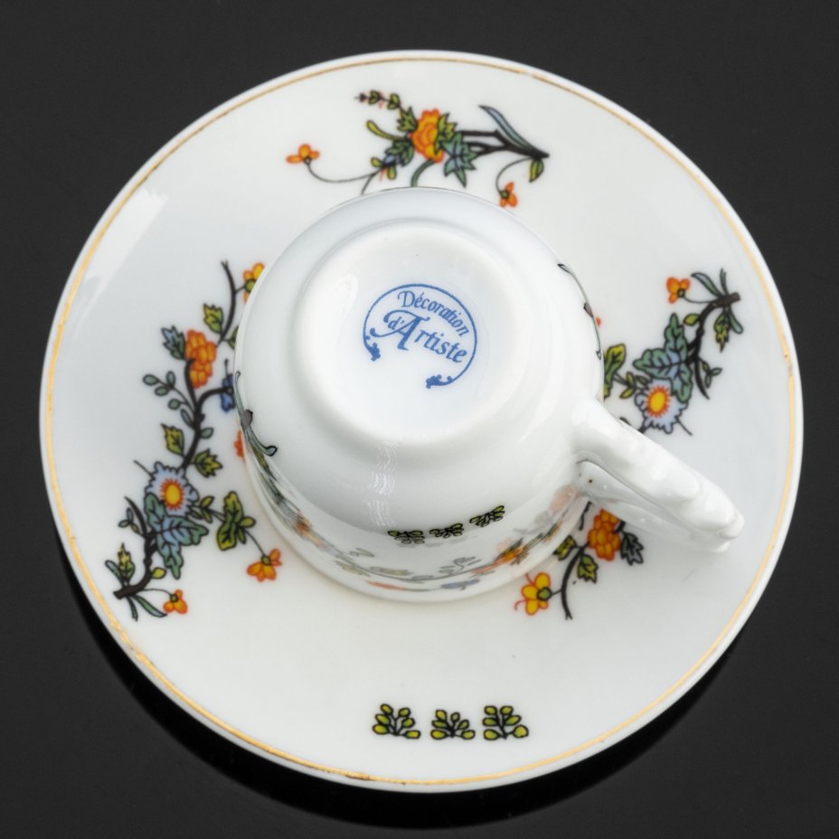 Миниатюра чайная пара, мануфактура "Decoration d'Artiste", Decoration d'Artiste