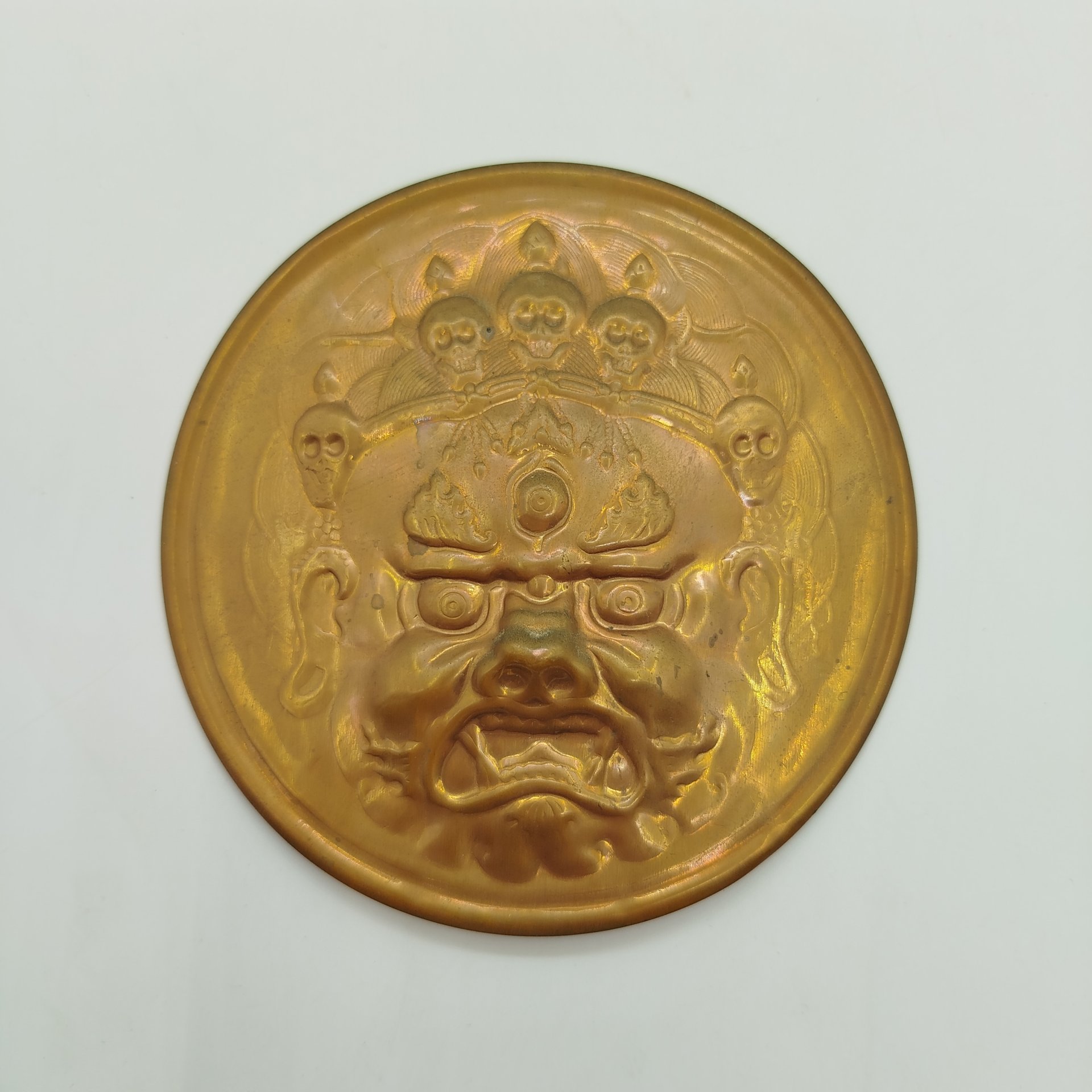 Набор из 2 плакеток с изображение демонов, медь, Азия, 1970-1990 гг.