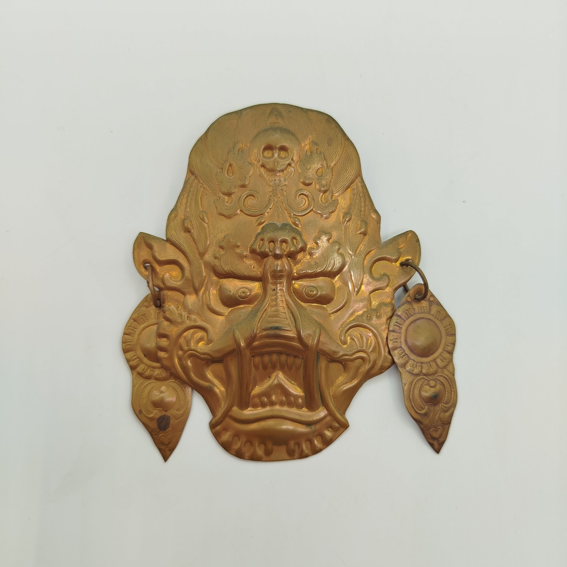 Набор из 2 плакеток с изображение демонов, медь, Азия, 1970-1990 гг.
