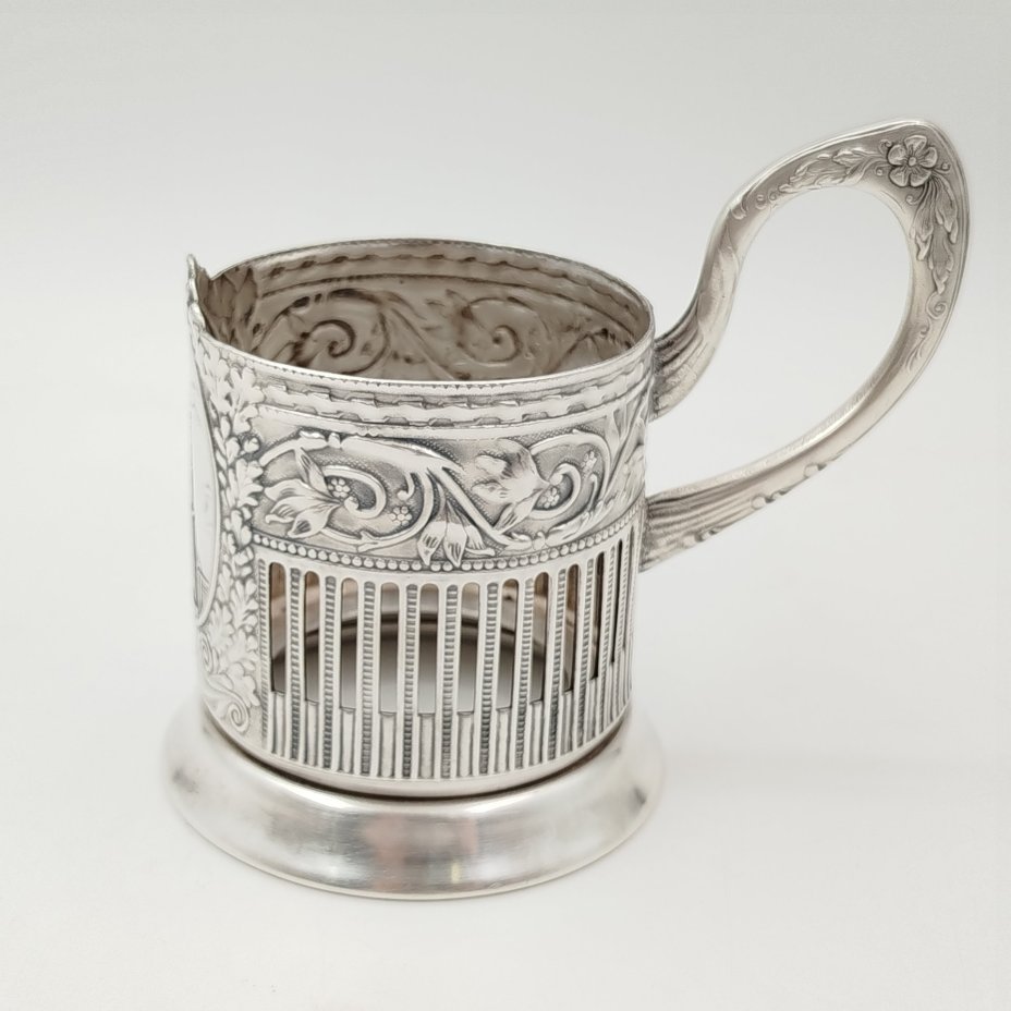 Подстаканник "МГУ", мельхиор (медь-никель), Кольчугинский завод цветных металлов, СССР, 1960-1990 гг.