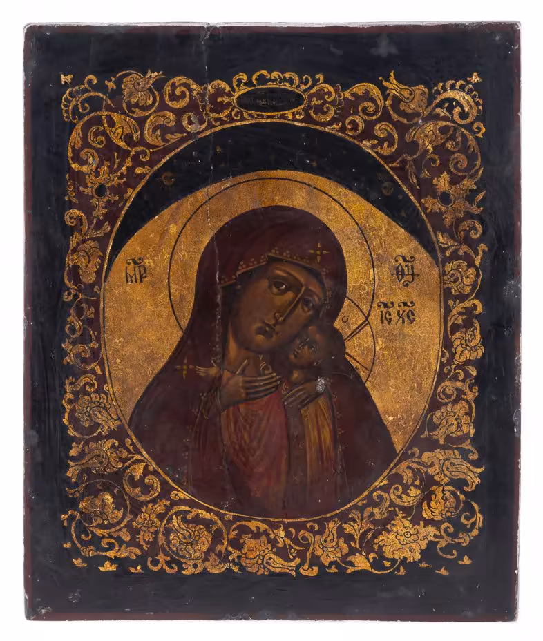 Икона "Корсунская Божия Матерь", дерево, темпера, Россия, 1970-1980 гг.