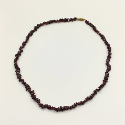 Бусы из камней различной формы винного оттенка, металл, гранат, СССР, 1970-1990 гг.