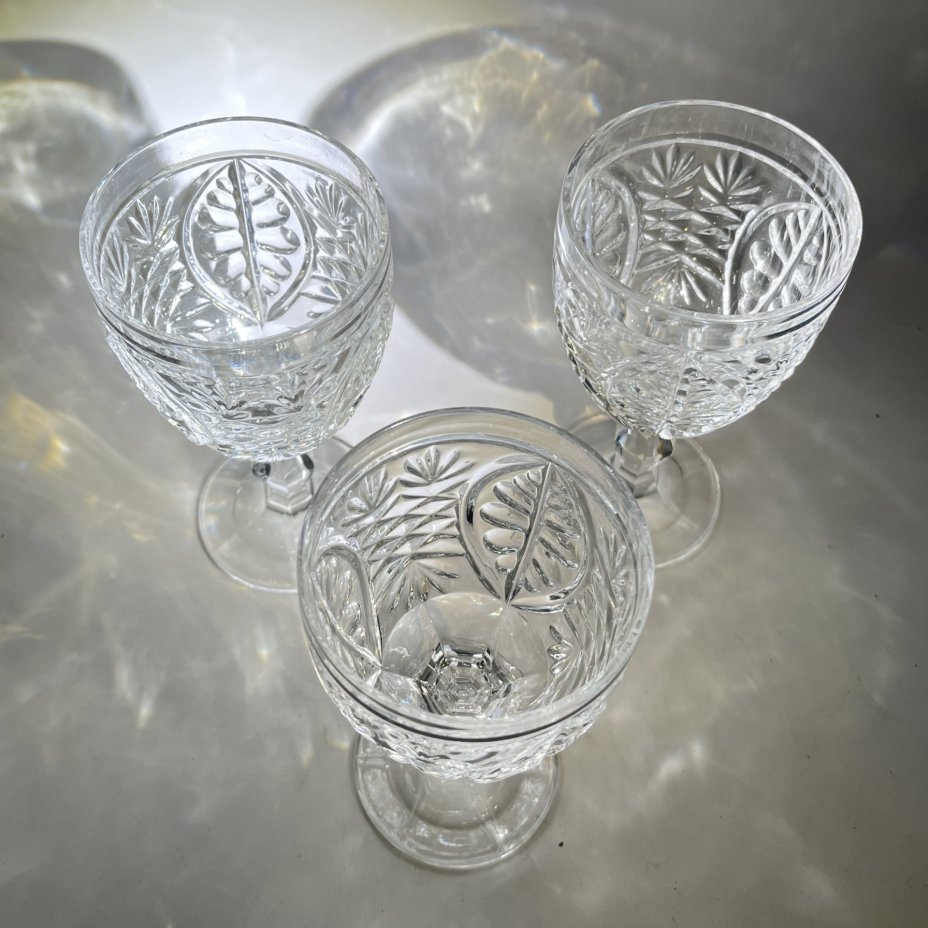 Набор из 3 бокалов с растительным декором