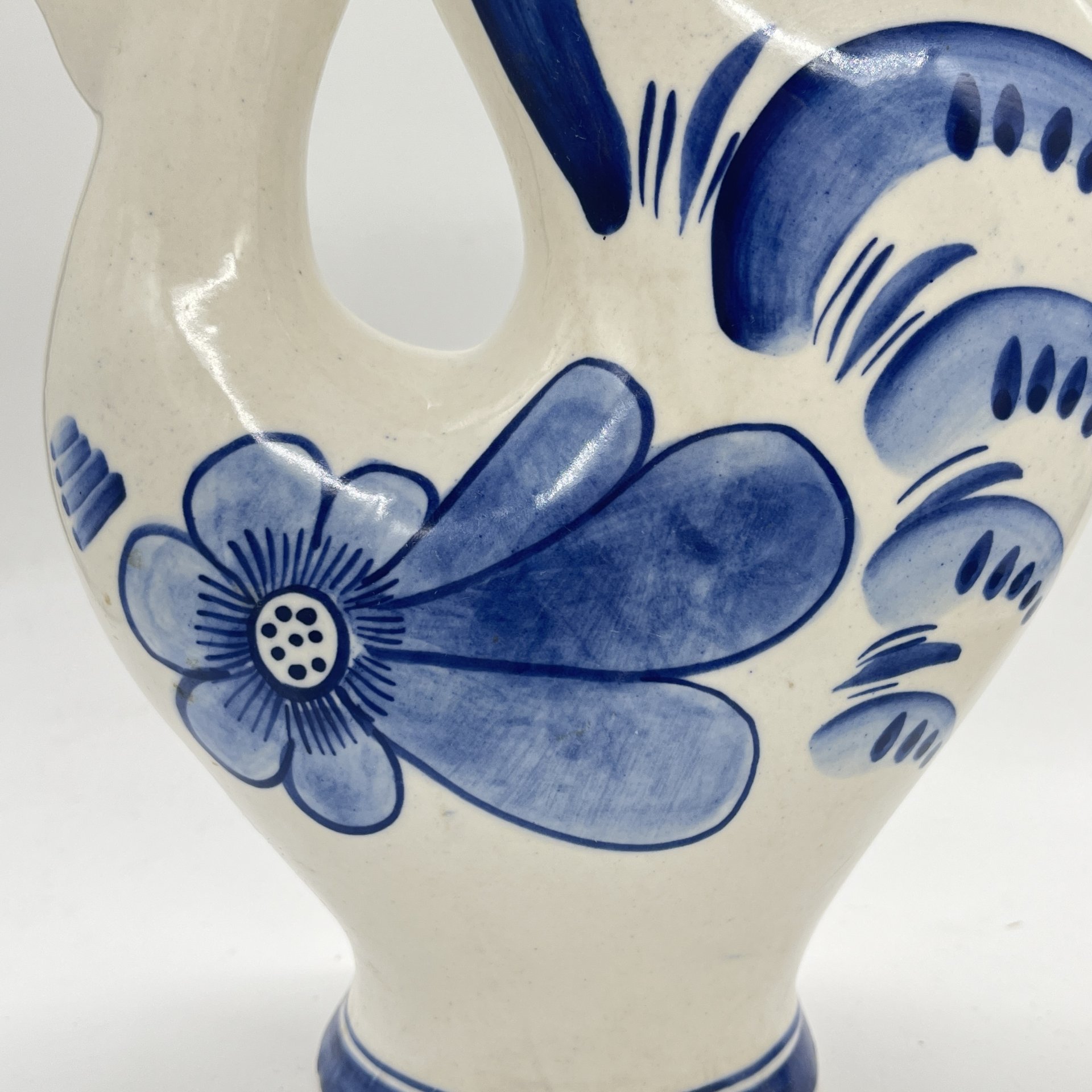 Штоф "Петушок", фарфор, роспись, Объединение «Гжель», СССР, 1960-1980 гг.