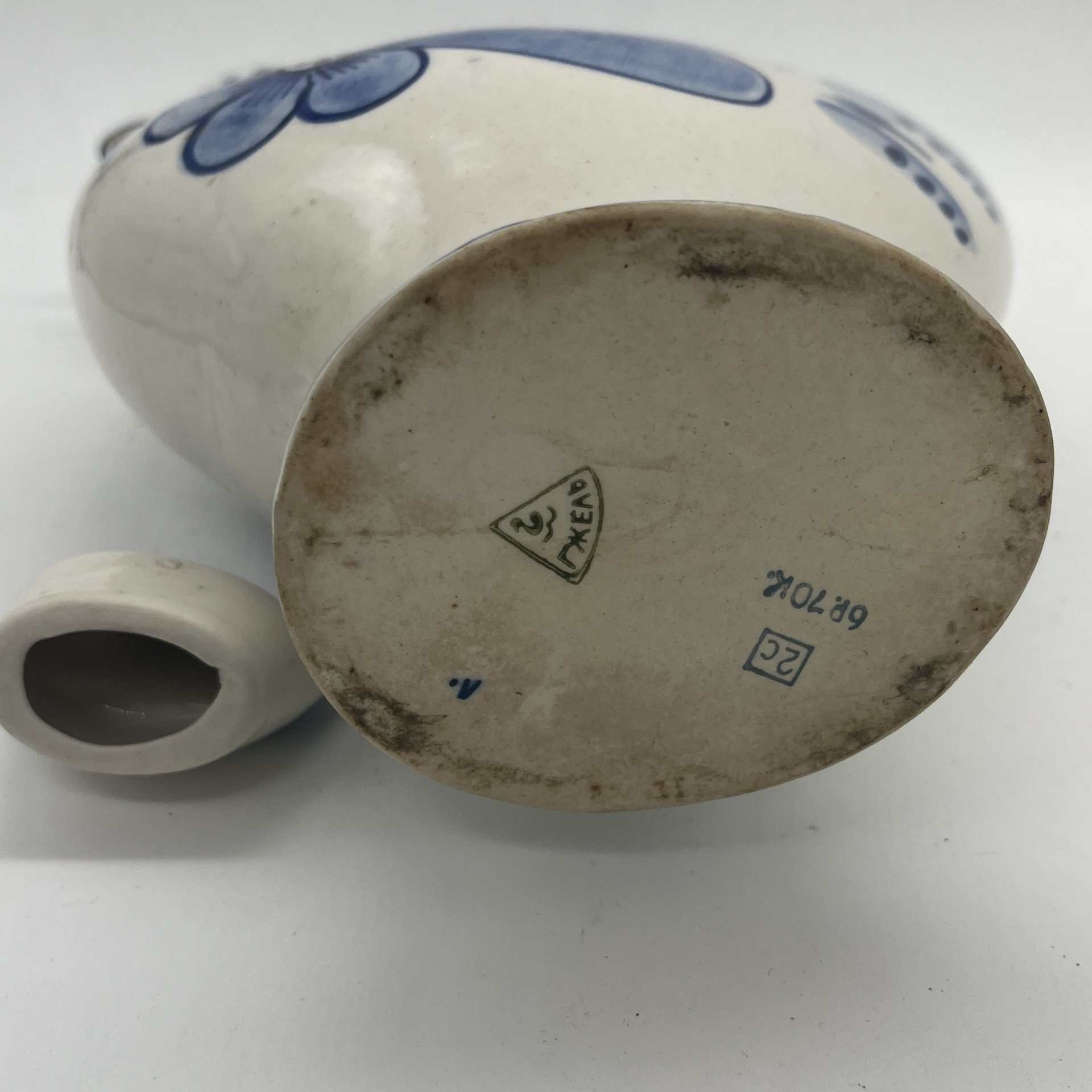 Штоф "Петушок", фарфор, роспись, Объединение «Гжель», СССР, 1960-1980 гг.