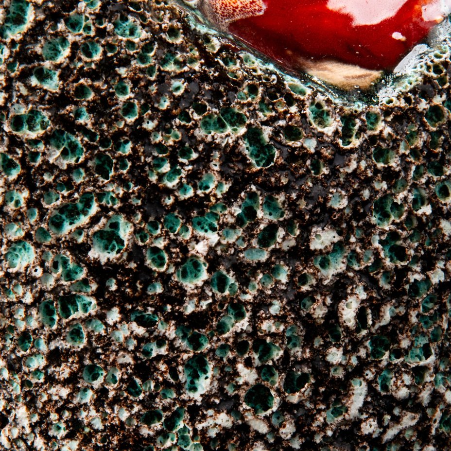 Ваза необычной формы в технике Fat Lava, керамика, глазурь, Западная Европа, 1950-1960 гг.