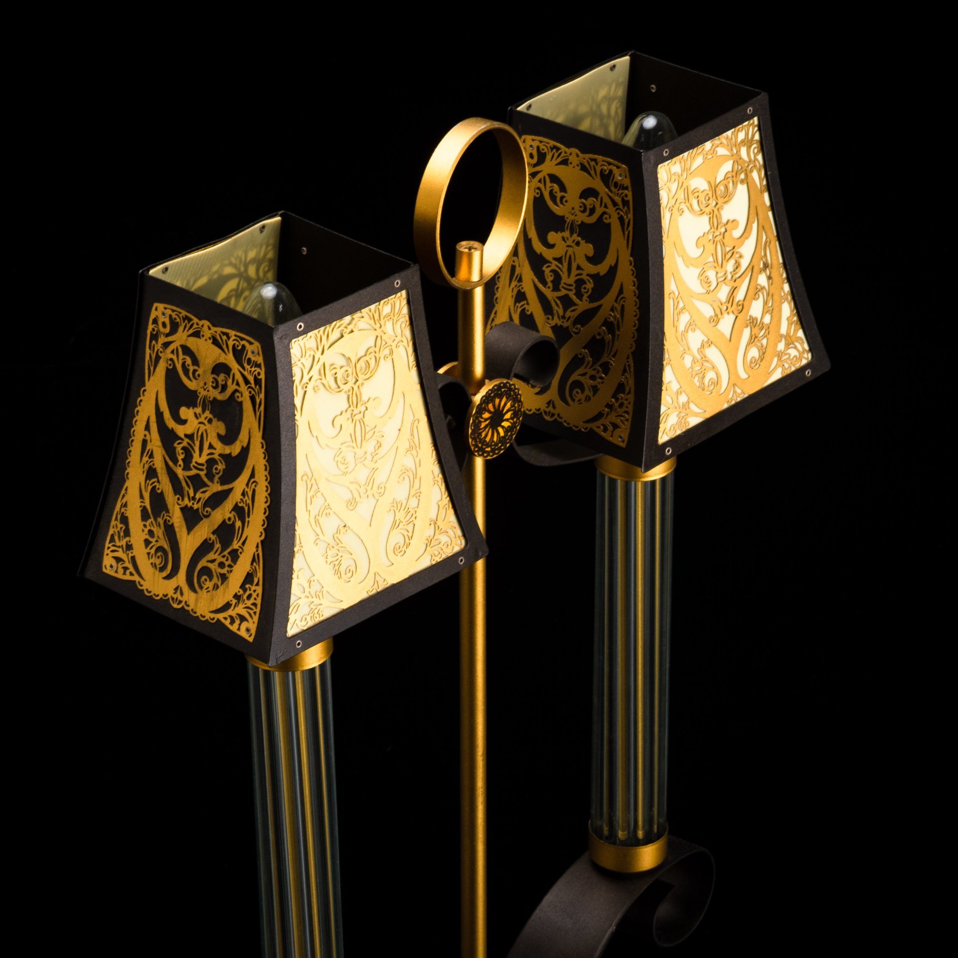 Лампа настольная "Дуэт" в оригинальной упаковке, металл, пластик, Московский электроламповый завод (МЭЛЗ), СССР, 1987 г.