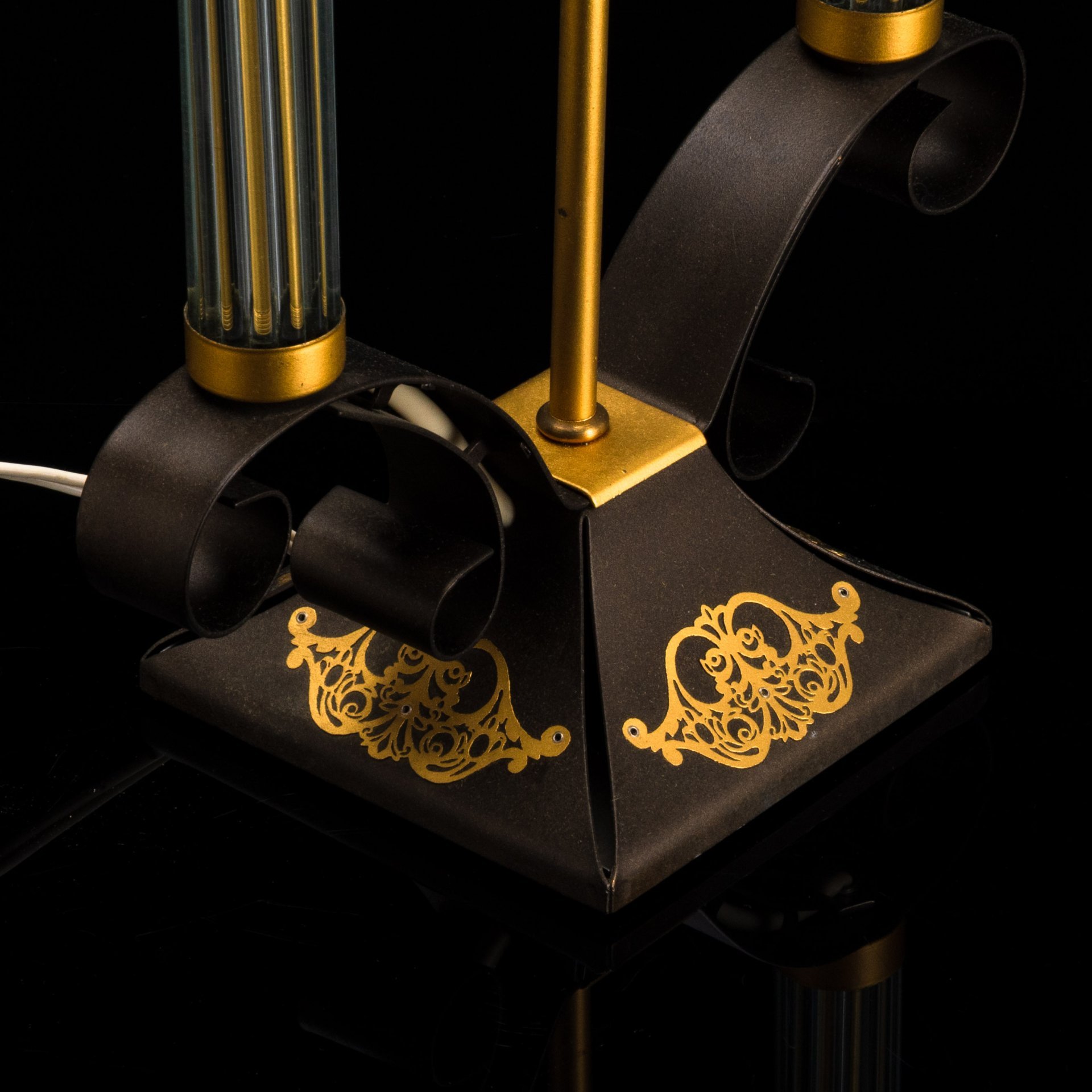 Лампа настольная "Дуэт" в оригинальной упаковке, металл, пластик, Московский электроламповый завод (МЭЛЗ), СССР, 1987 г.