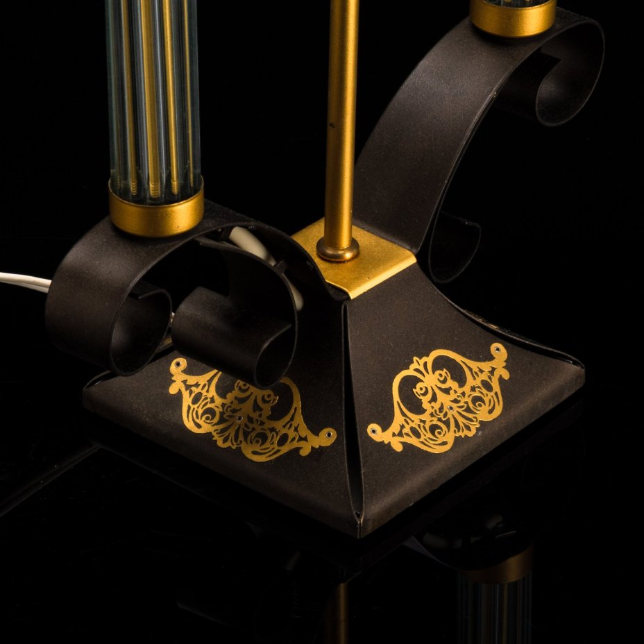 Лампа настольная "Дуэт" в оригинальной упаковке, металл, пластик, Московский электроламповый завод (МЭЛЗ), СССР, 1987 г.