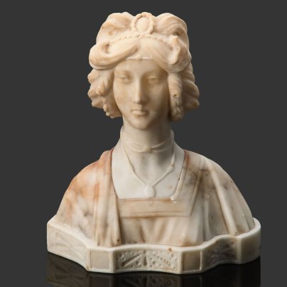 Бюст "Дама", камень, резьба, Западная Европа, 1900-1930 гг.