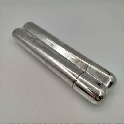 Тубус для сигары с флягой, металл, серебрение, Европа, 1980-1990 гг.