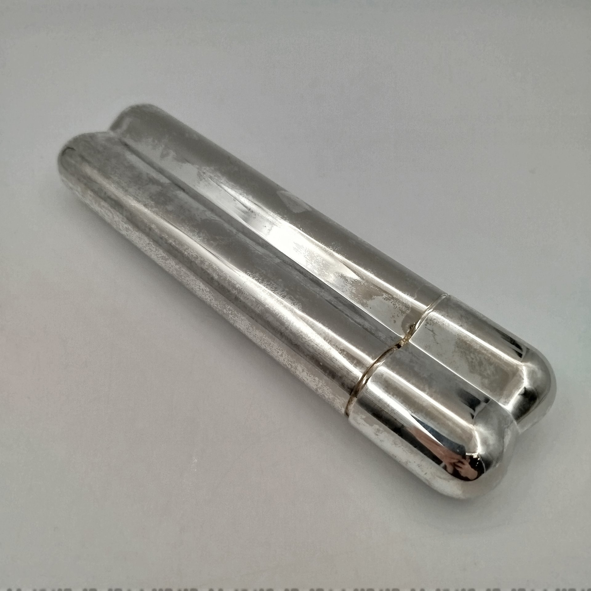 Тубус для сигары с флягой, металл, серебрение, Европа, 1980-1990 гг.