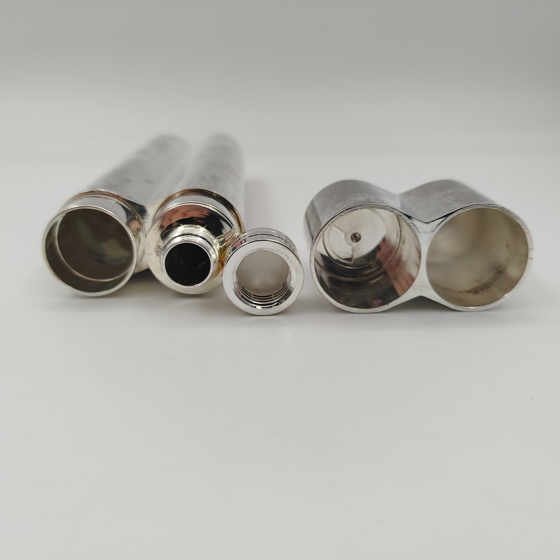 Тубус для сигары с флягой, металл, серебрение, Европа, 1980-1990 гг.