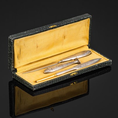 Набор письменный (нож, ручка и печать) в футляре