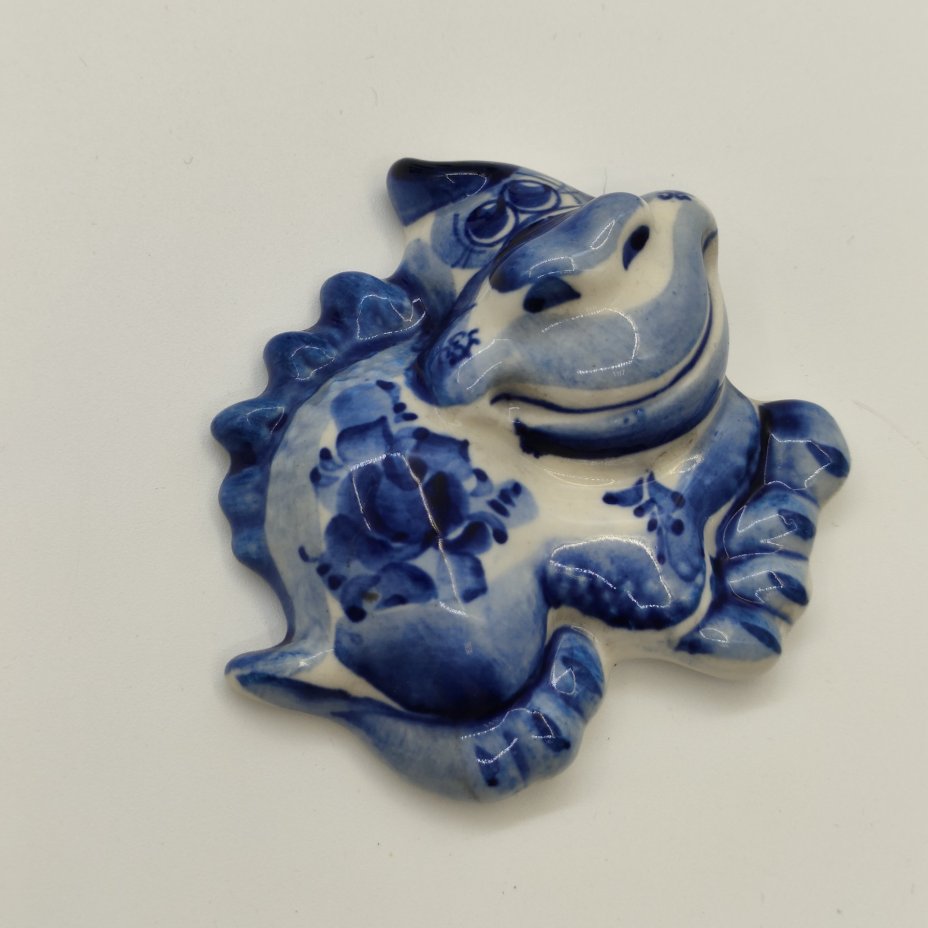 Набор из шести статуэток "Драконы", Гжель