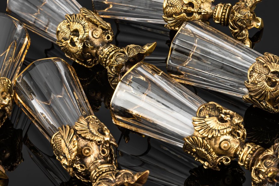 Набор лафитников "Классика" на фигурных ножках в кофре (6 шт.)