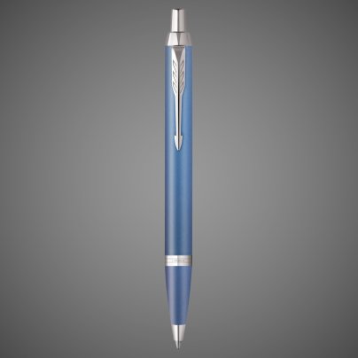 Ручка шариковая Parker "IM Writing Rituals Peaceful Blue CT" синяя, 1,0мм, подар. упаковка, Лаки и смолы: лак, латунь