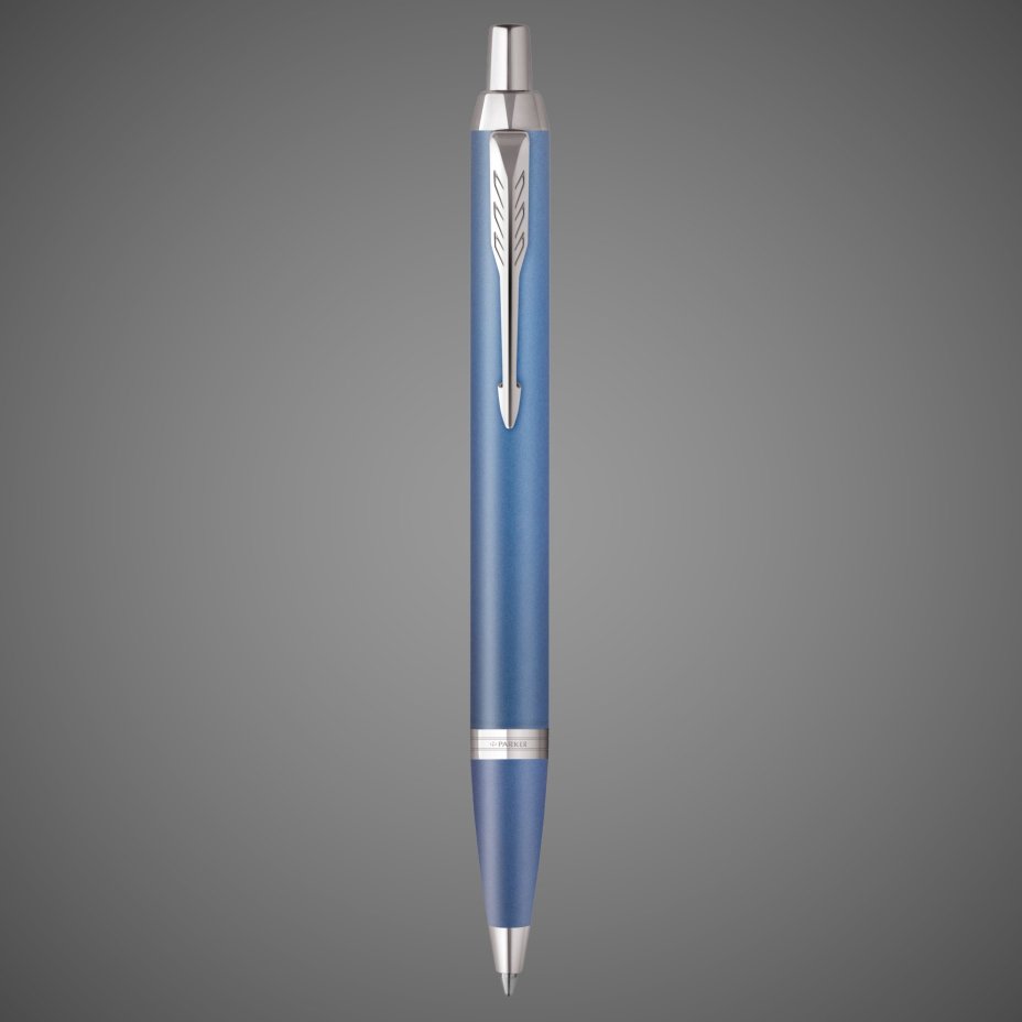 Ручка шариковая Parker "IM Writing Rituals Peaceful Blue CT" синяя, 1,0мм, подар. упаковка, Лаки и смолы: лак, латунь