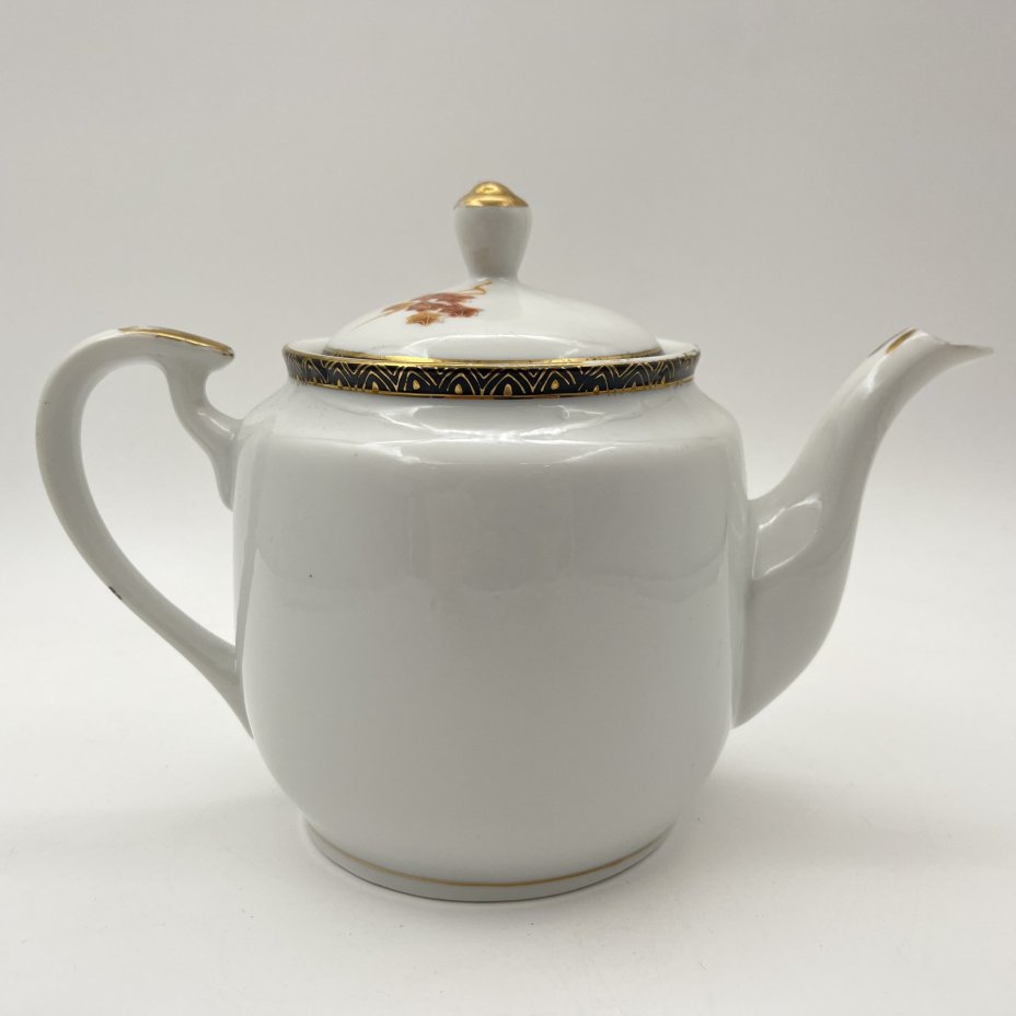 Чайник заварочный с пейзажным декором, клеймо "Kutani hand painted Japan"