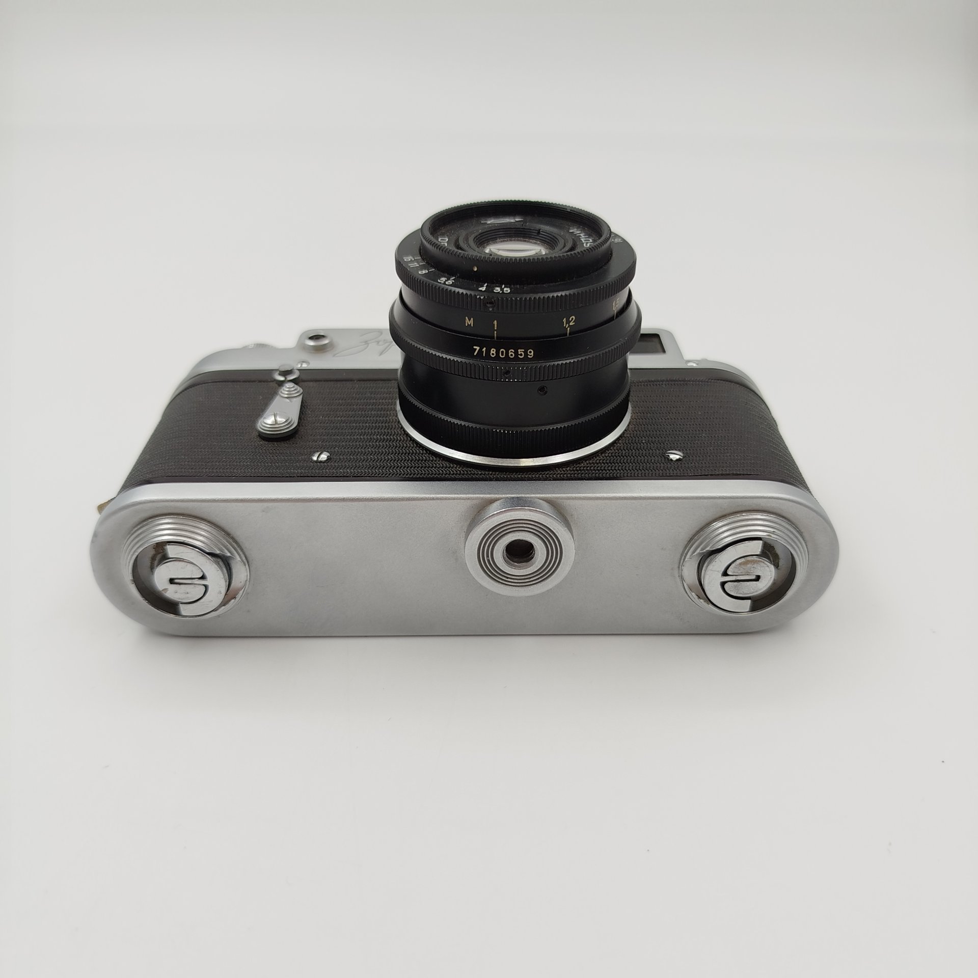 Фотоаппарат "Зоркий-4" с объективом "Индустар-50", металл, пластик, кожа, стекло, Красногорский механический завод (КМЗ), СССР, 1956-1973 гг.