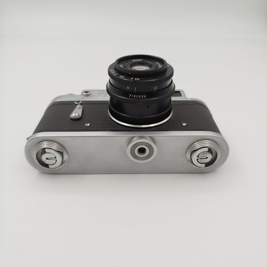 Фотоаппарат "Зоркий-4" с объективом "Индустар-50", металл, пластик, кожа, стекло, Красногорский механический завод (КМЗ), СССР, 1956-1973 гг.