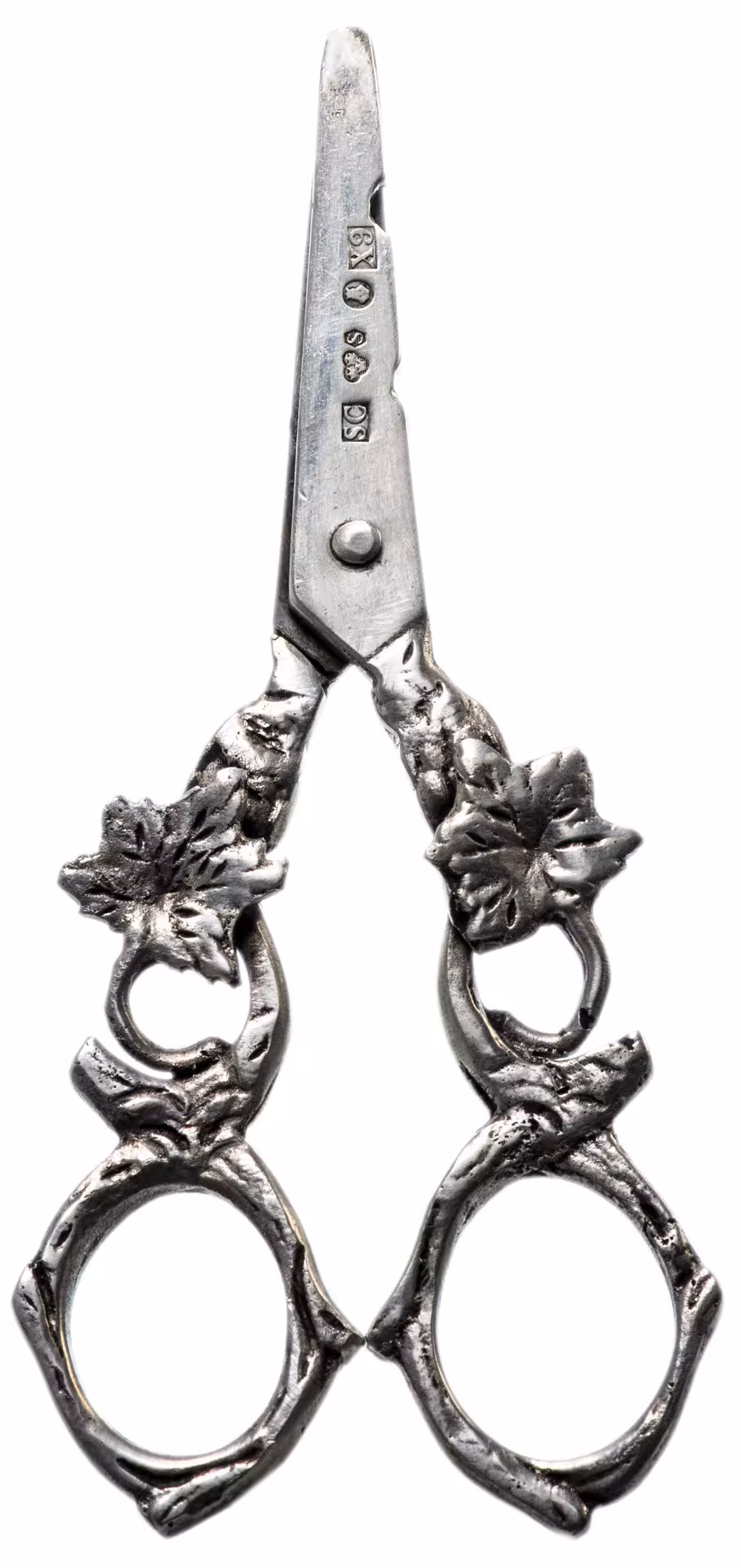Ножницы старинные для винограда, серебро 830 пр., Швеция, 1972 г.