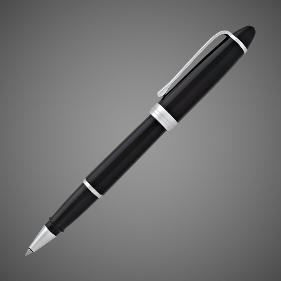Ручка-роллер Aurora Ipsilon Deluxe Black Barrel Chrome Plated CT, в подарочной коробке, Лаки и смолы: лак, родий, смола, хром