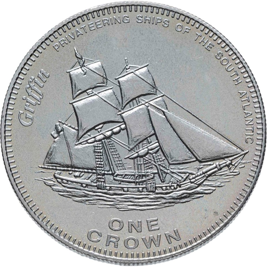 Тристан-да-Кунья, 1 крона (crown) 2006 Корабли-приватиры Южной Атлантики - "Griffin"