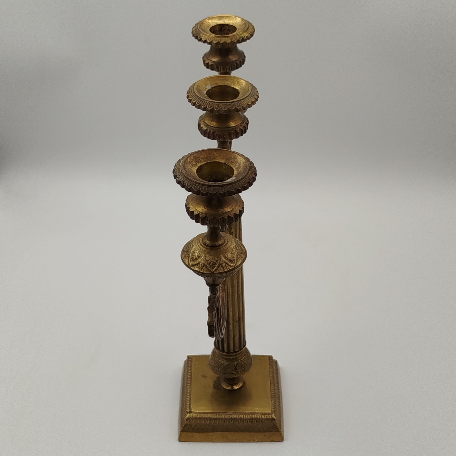 Подсвечник на три свечи, латунь, Индия, 1970-1990 гг.