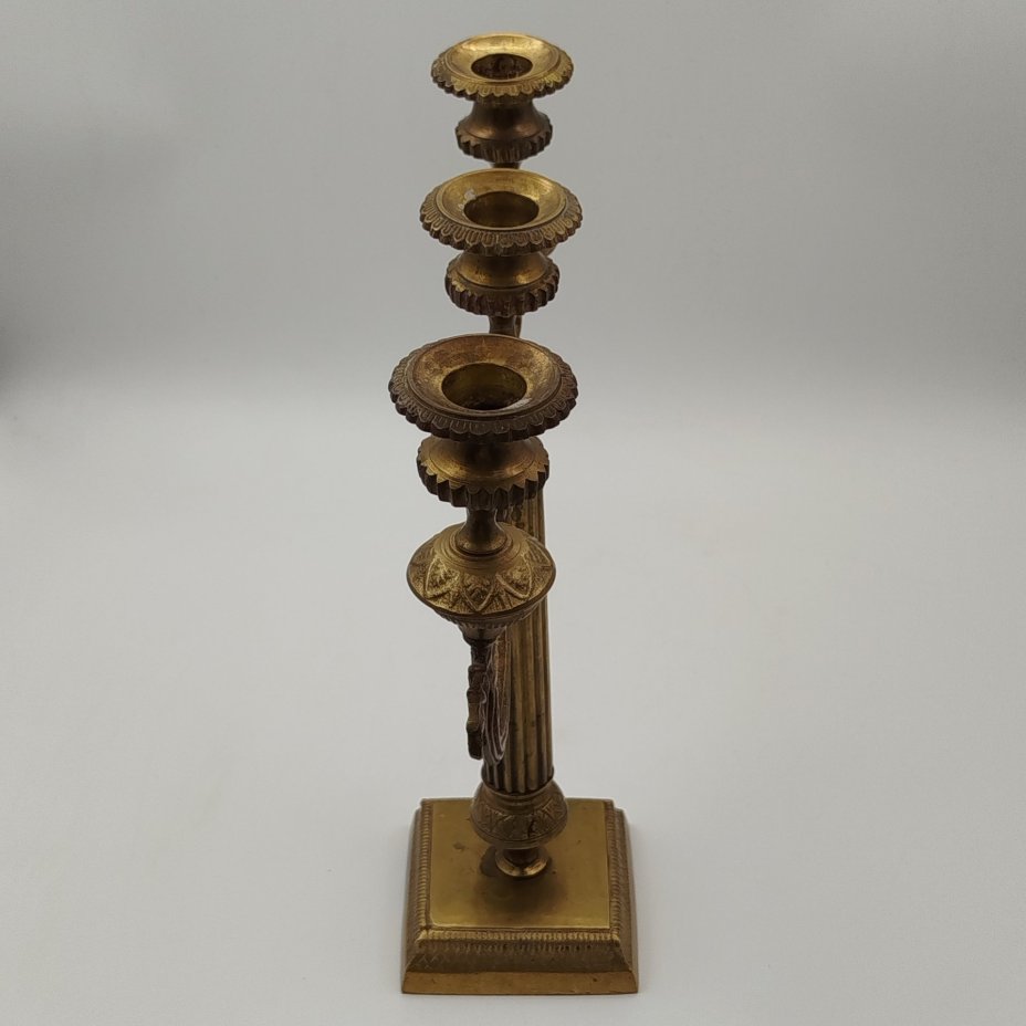 Подсвечник на три свечи, латунь, Индия, 1970-1990 гг.