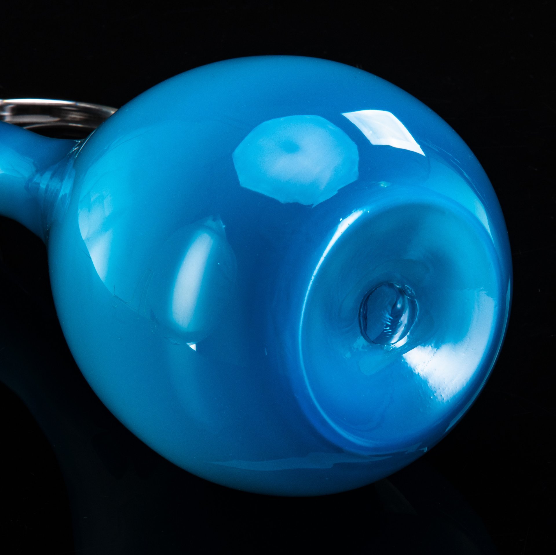 Кувшин голубого оттенка, Empoli Art Glass Opaline, цветное стекло, гутная техника, Италия, 1950-1970 гг.